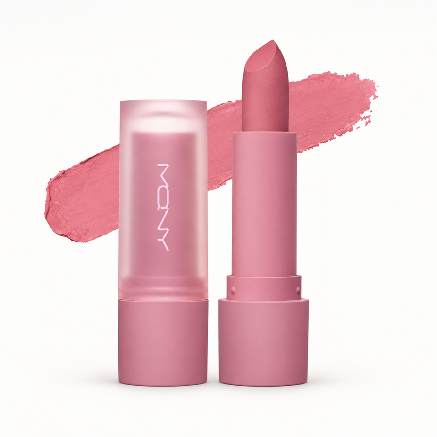 MACQUEEN NEW YORK Powder Matte Lipstick in 01 Pink Shower