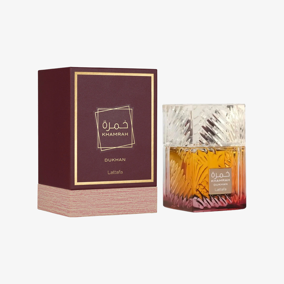 Lattafa Khamrah Dukhan EDP box