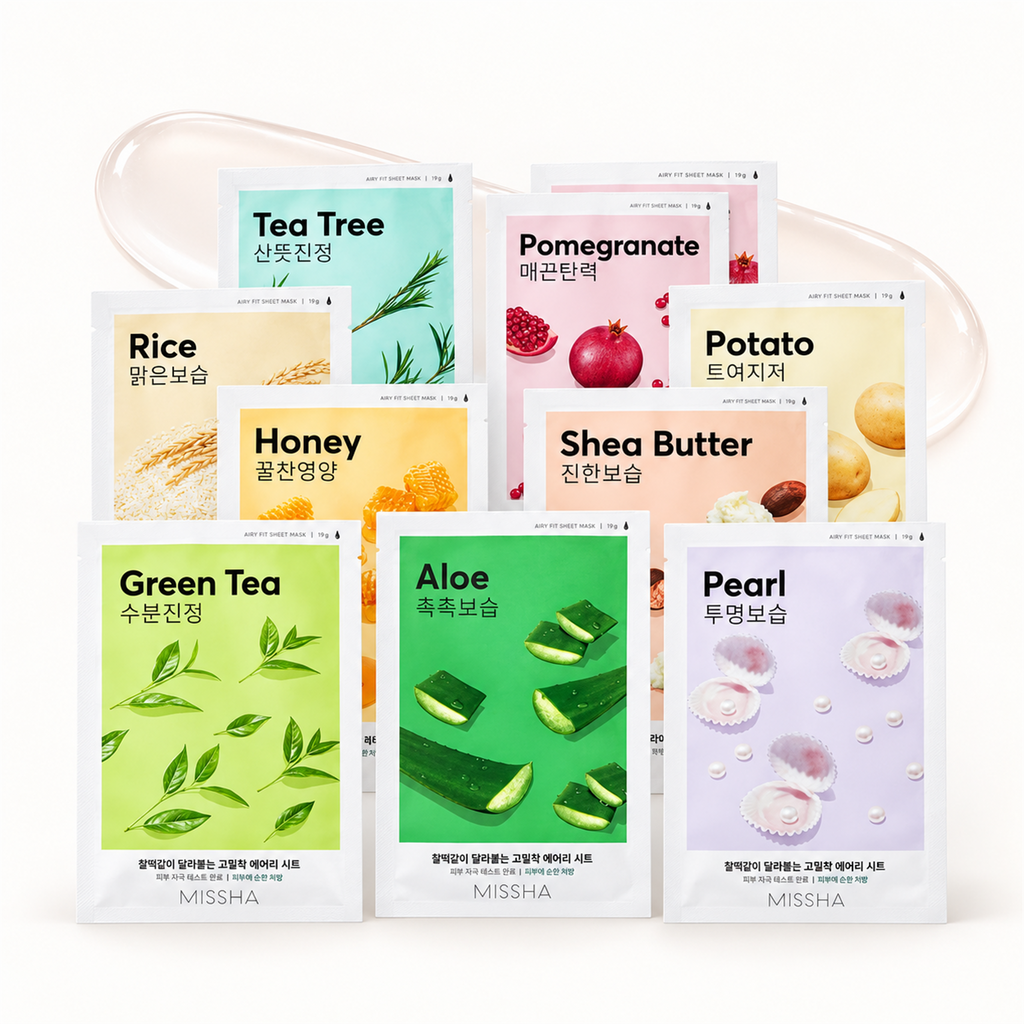 MISSHA Airy Fit sheet masks in nine types